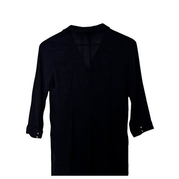 Women's - Maeve Ceycen Black Button Down Tunic, Size Small - Picture 9 of 10